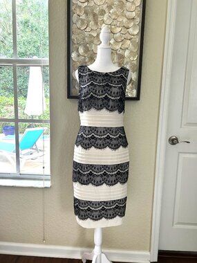 Jax | Dresses | Jax Black Lace And Cream Floral Midi Dress Cocktail Size 4 Sleeveless | Poshmark Jax | Dresses | Jax Black Lace And Cream Floral Midi Dress Cocktail Size 4 Sleeveless | Poshmark